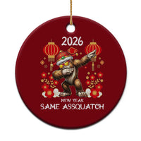 Bigfoot Lunar New Year Ceramic Ornament Funny Same Assquatch - Wonder Print Shop