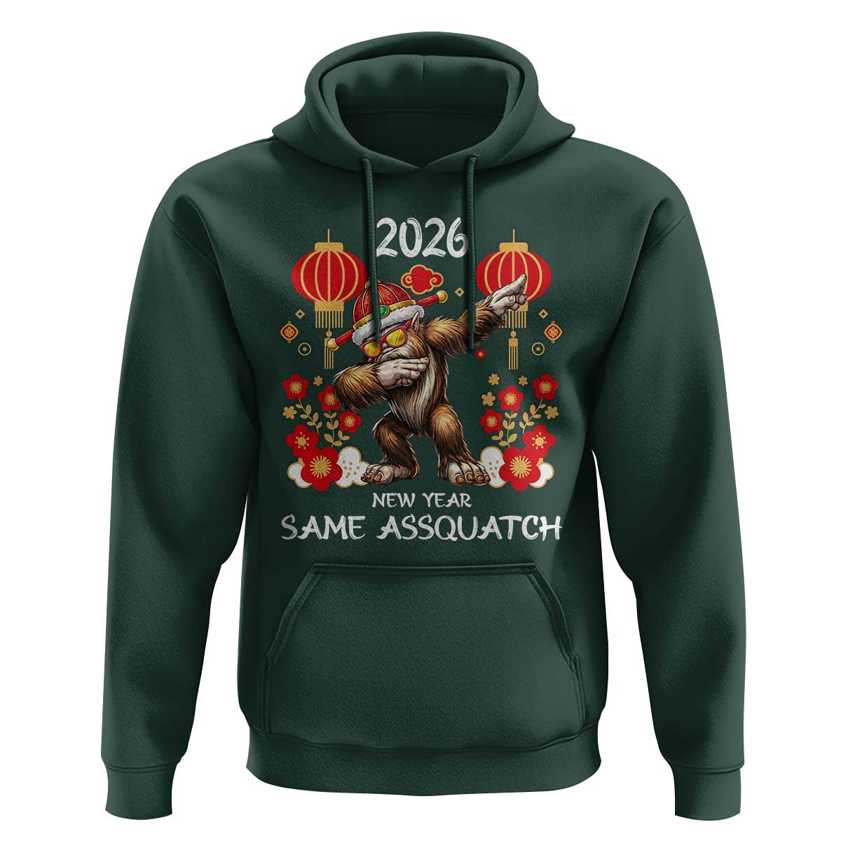 Bigfoot Lunar New Year Hoodie Funny Same Assquatch - Wonder Print Shop
