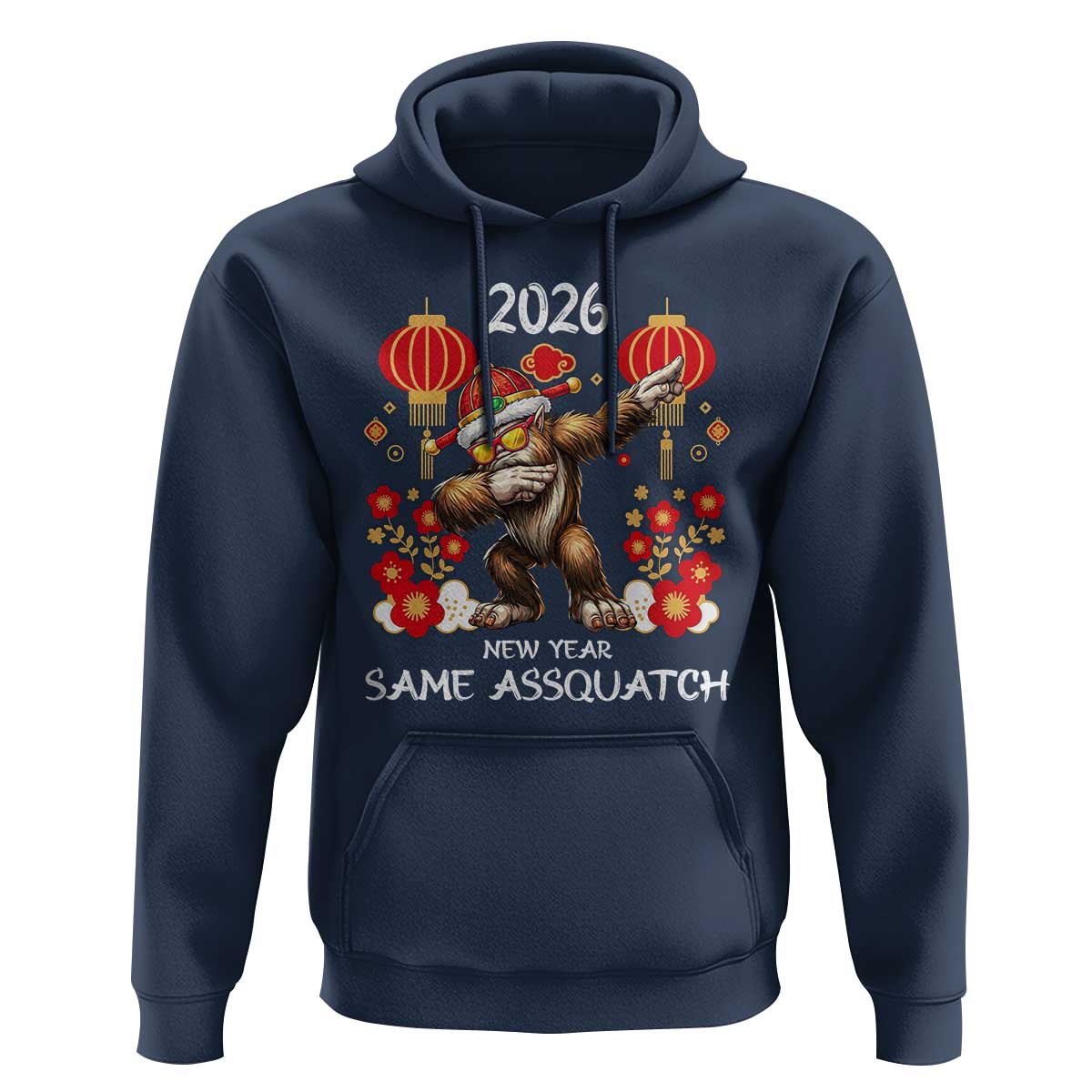 Bigfoot Lunar New Year Hoodie Funny Same Assquatch - Wonder Print Shop
