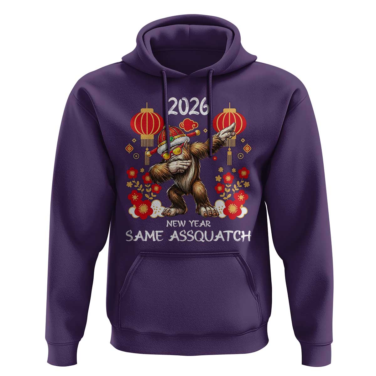Bigfoot Lunar New Year Hoodie Funny Same Assquatch - Wonder Print Shop
