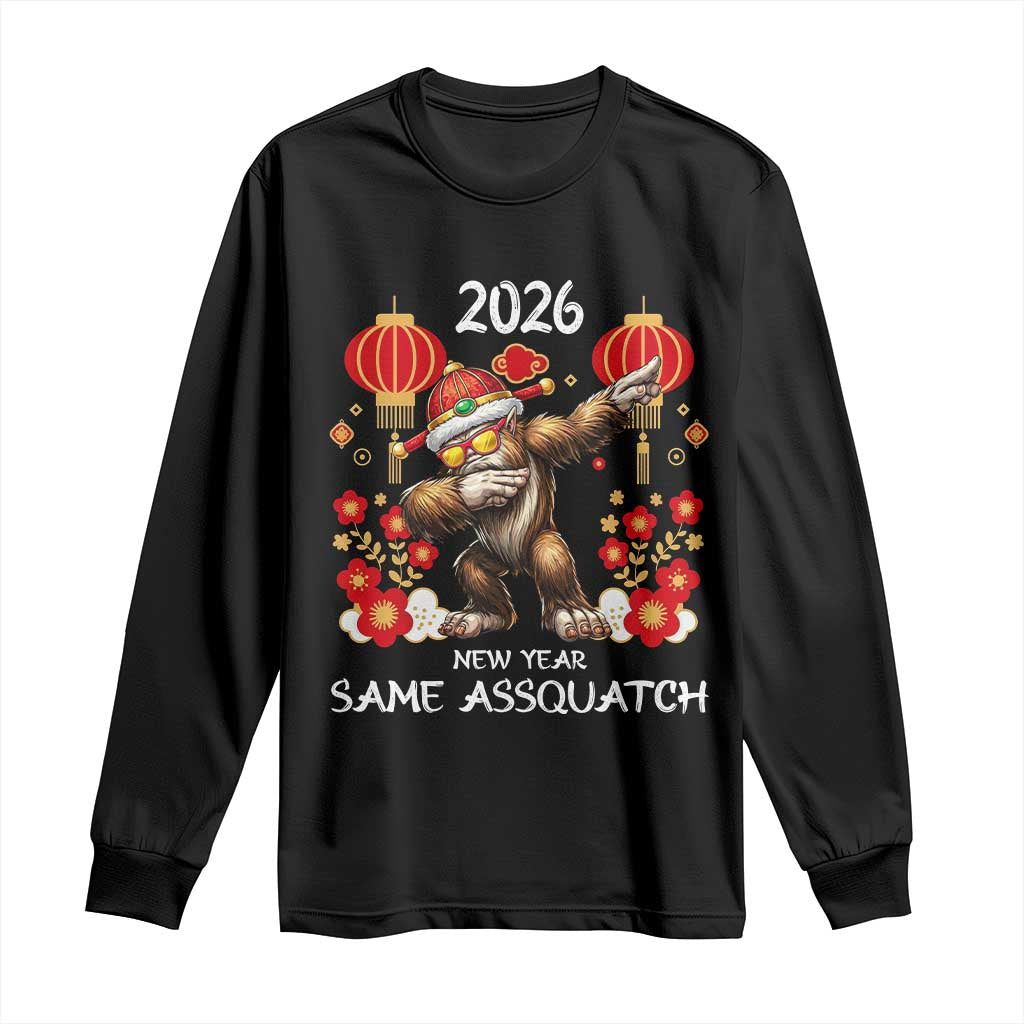 Bigfoot Lunar New Year Long Sleeve Shirt Funny Same Assquatch - Wonder Print Shop