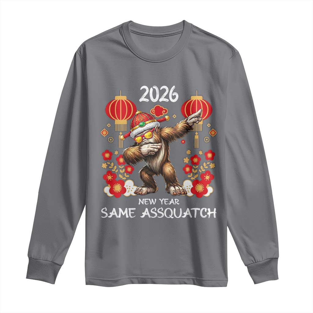 Bigfoot Lunar New Year Long Sleeve Shirt Funny Same Assquatch - Wonder Print Shop