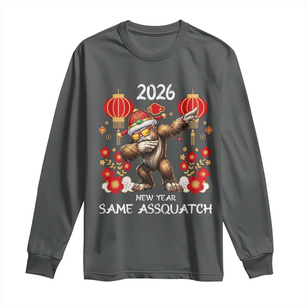 Bigfoot Lunar New Year Long Sleeve Shirt Funny Same Assquatch - Wonder Print Shop
