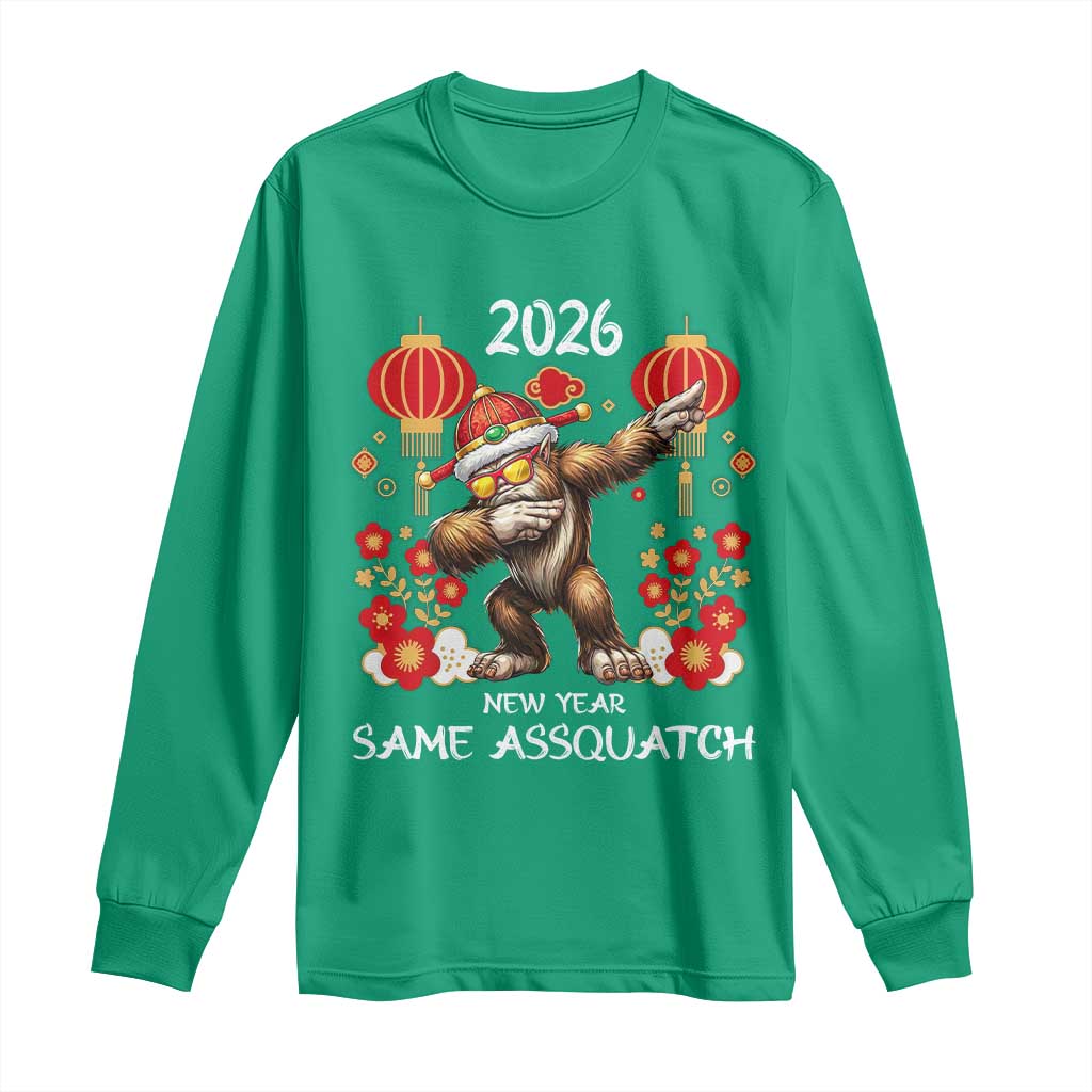 Bigfoot Lunar New Year Long Sleeve Shirt Funny Same Assquatch - Wonder Print Shop
