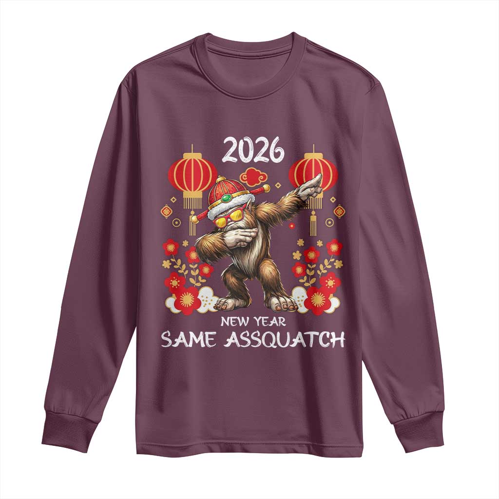 Bigfoot Lunar New Year Long Sleeve Shirt Funny Same Assquatch - Wonder Print Shop