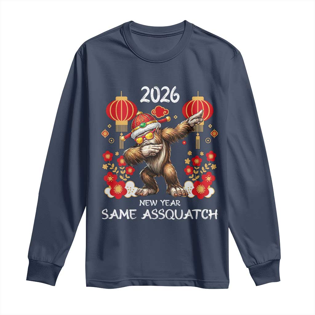 Bigfoot Lunar New Year Long Sleeve Shirt Funny Same Assquatch - Wonder Print Shop