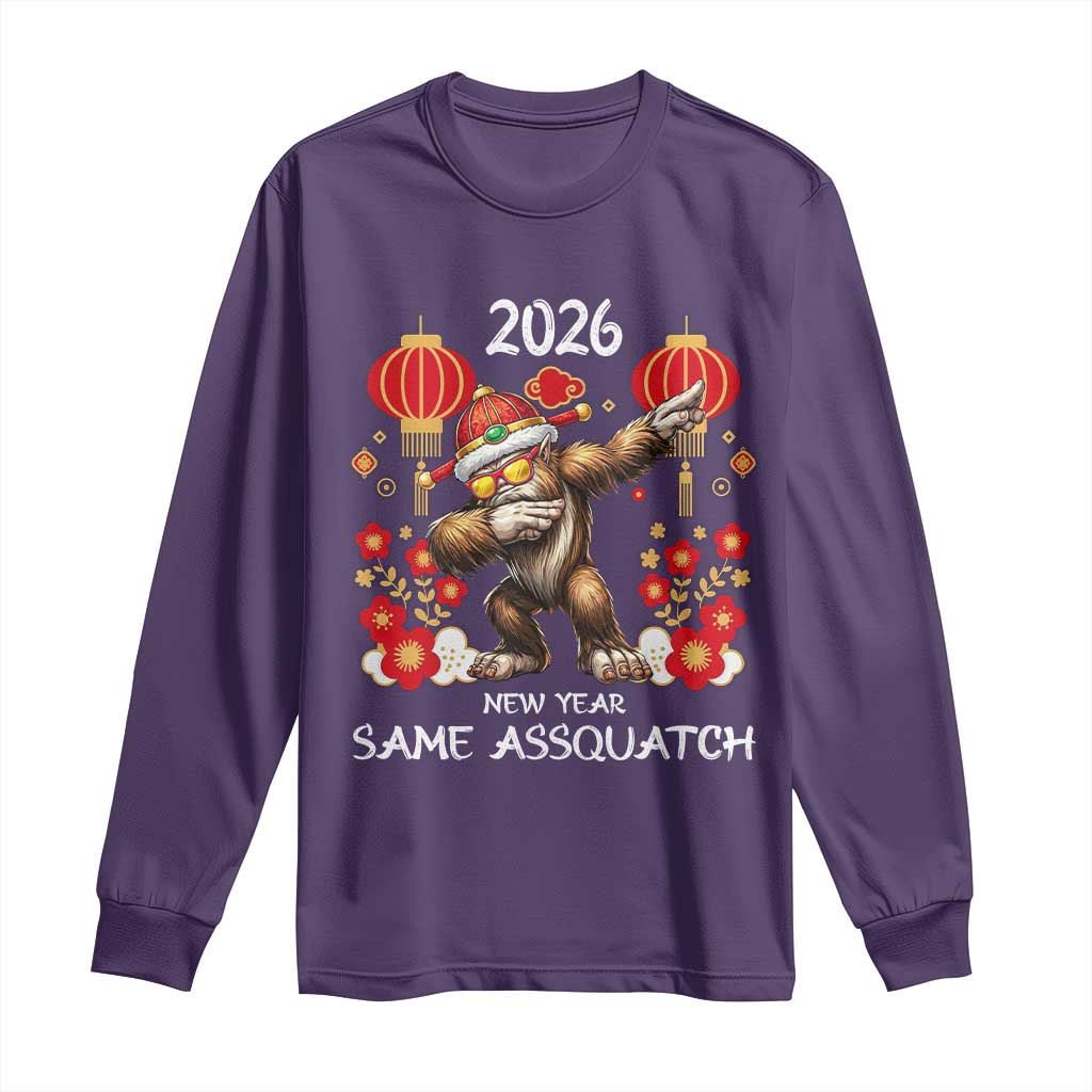 Bigfoot Lunar New Year Long Sleeve Shirt Funny Same Assquatch - Wonder Print Shop