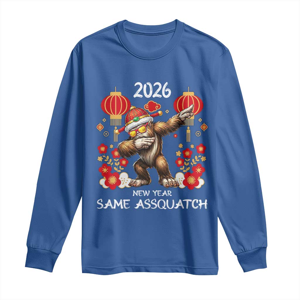 Bigfoot Lunar New Year Long Sleeve Shirt Funny Same Assquatch - Wonder Print Shop