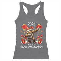 Bigfoot Lunar New Year Racerback Tank Top Funny Same Assquatch - Wonder Print Shop