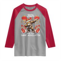 Bigfoot Lunar New Year Raglan Shirt Funny Same Assquatch - Wonder Print Shop