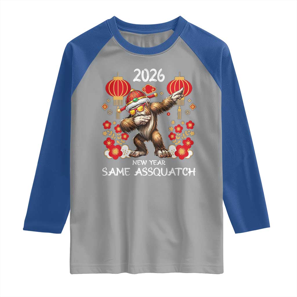 Bigfoot Lunar New Year Raglan Shirt Funny Same Assquatch - Wonder Print Shop