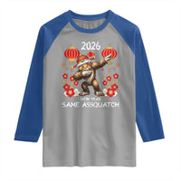 Bigfoot Lunar New Year Raglan Shirt Funny Same Assquatch - Wonder Print Shop