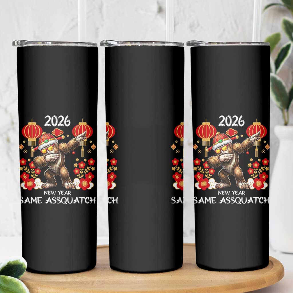 Bigfoot Lunar New Year Skinny Tumbler Funny Same Assquatch - Wonder Print Shop