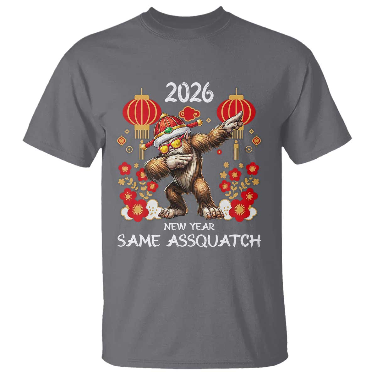 Bigfoot Lunar New Year T Shirt Funny Same Assquatch - Wonder Print Shop
