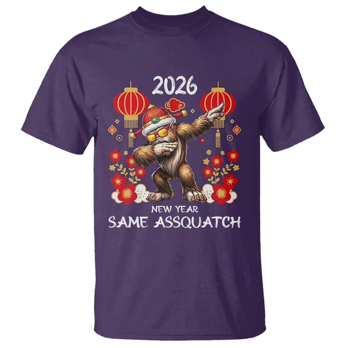 Bigfoot Lunar New Year T Shirt Funny Same Assquatch - Wonder Print Shop