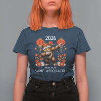 Bigfoot Lunar New Year T Shirt For Women Funny Same Assquatch - Wonder Print Shop