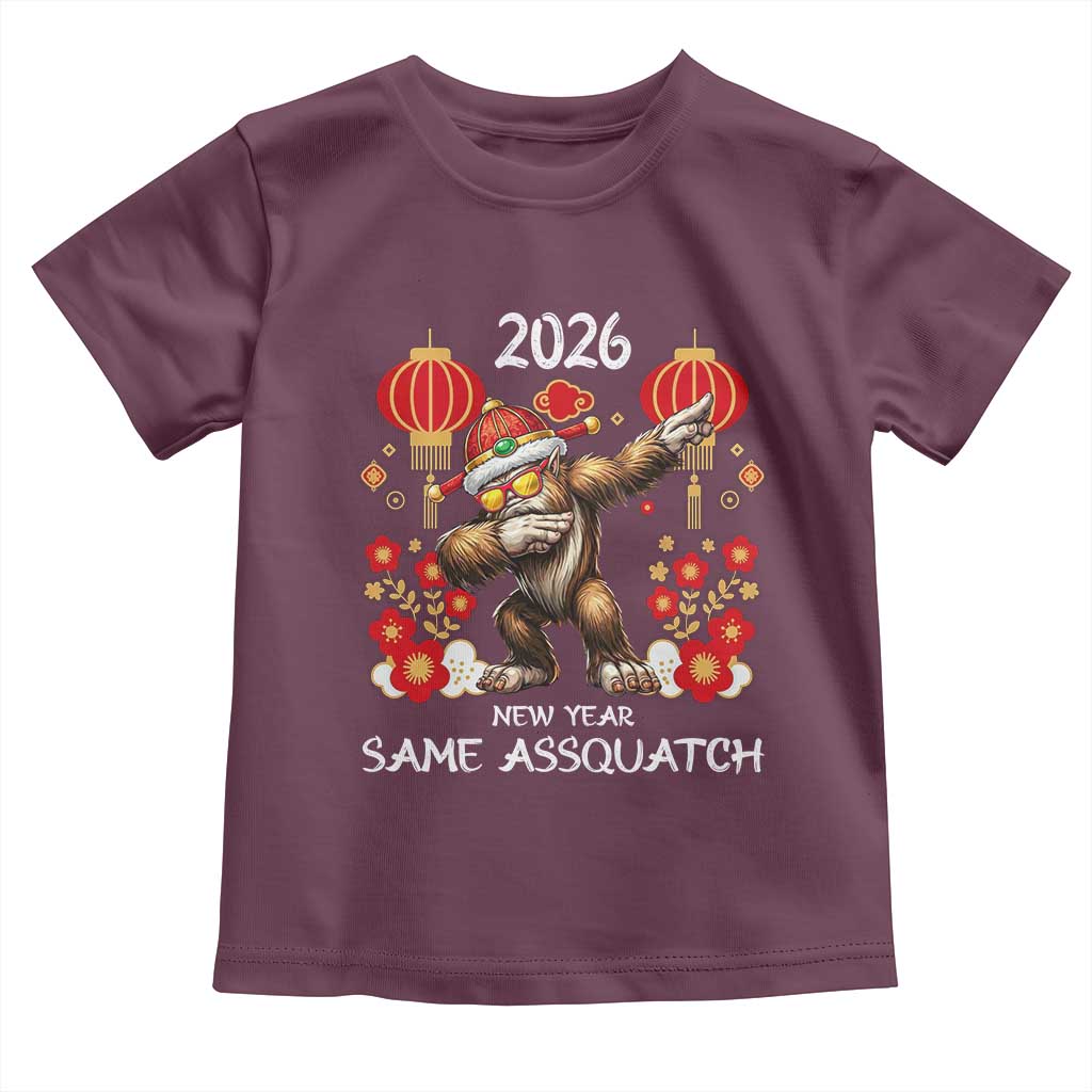 Bigfoot Lunar New Year Toddler T Shirt Funny Same Assquatch - Wonder Print Shop