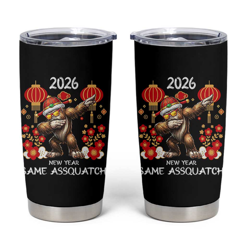 Bigfoot Lunar New Year Tumbler Cup Funny Same Assquatch - Wonder Print Shop