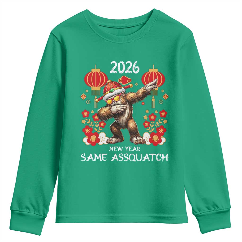 Bigfoot Lunar New Year Youth Sweatshirt Funny Same Assquatch - Wonder Print Shop