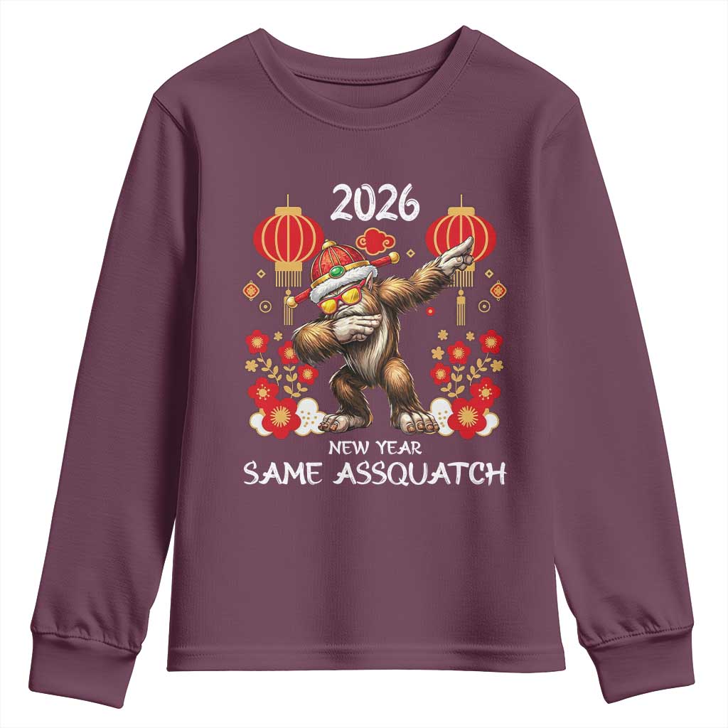 Bigfoot Lunar New Year Youth Sweatshirt Funny Same Assquatch - Wonder Print Shop