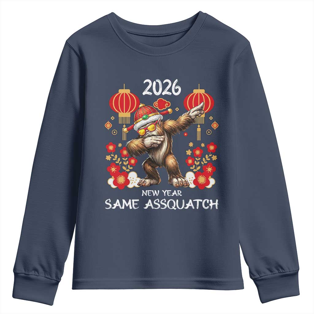 Bigfoot Lunar New Year Youth Sweatshirt Funny Same Assquatch - Wonder Print Shop