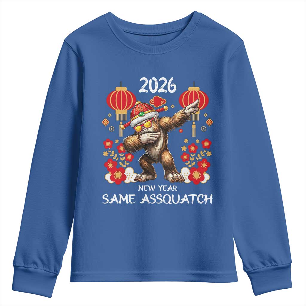 Bigfoot Lunar New Year Youth Sweatshirt Funny Same Assquatch - Wonder Print Shop