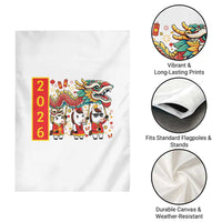 Cute Horse Dragon Dance Garden Flag Lunar New Year - Wonder Print Shop