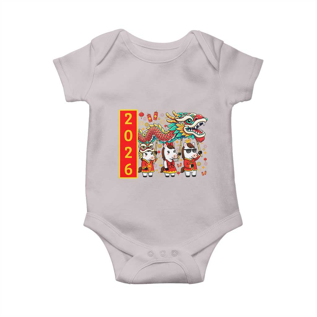 Cute Horse Dragon Dance Baby Onesie Lunar New Year - Wonder Print Shop