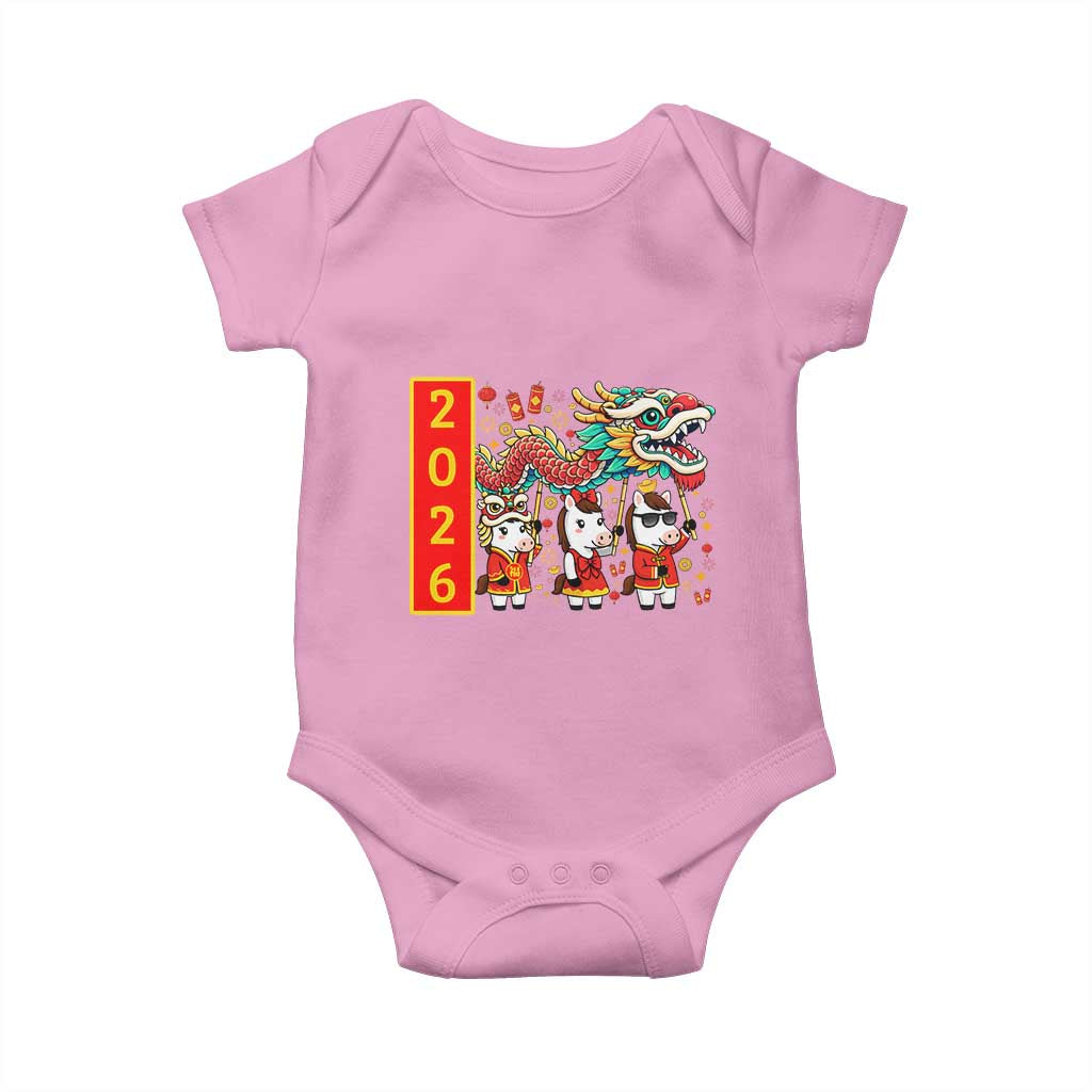 Cute Horse Dragon Dance Baby Onesie Lunar New Year - Wonder Print Shop