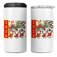 Cute Horse Dragon Dance 4 in 1 Can Cooler Tumbler Lunar New Year - Wonder Print Shop