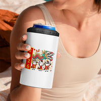 Cute Horse Dragon Dance 4 in 1 Can Cooler Tumbler Lunar New Year - Wonder Print Shop