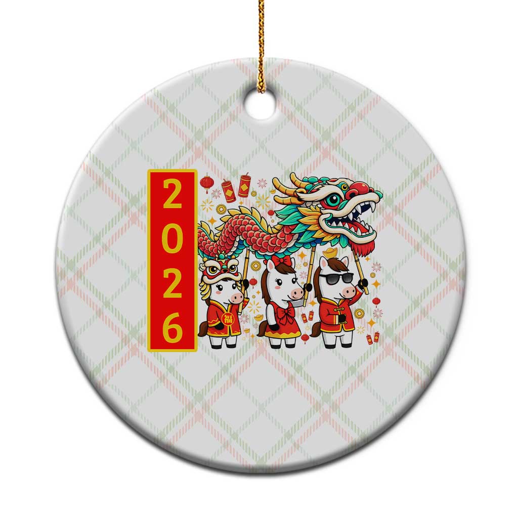 Cute Horse Dragon Dance Ceramic Ornament Lunar New Year - Wonder Print Shop