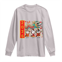 Cute Horse Dragon Dance Long Sleeve Shirt Lunar New Year - Wonder Print Shop