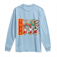 Cute Horse Dragon Dance Long Sleeve Shirt Lunar New Year - Wonder Print Shop