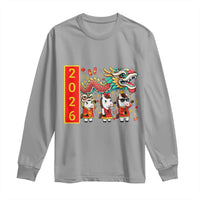 Cute Horse Dragon Dance Long Sleeve Shirt Lunar New Year - Wonder Print Shop