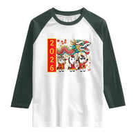 Cute Horse Dragon Dance Raglan Shirt Lunar New Year - Wonder Print Shop