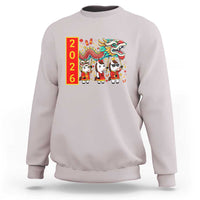 Cute Horse Dragon Dance Sweatshirt Lunar New Year - Wonder Print Shop