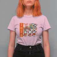 Cute Horse Dragon Dance T Shirt For Women Lunar New Year - Wonder Print Shop