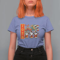 Cute Horse Dragon Dance T Shirt For Women Lunar New Year - Wonder Print Shop