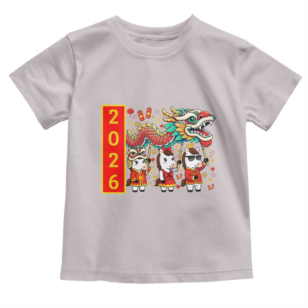 Cute Horse Dragon Dance Toddler T Shirt Lunar New Year - Wonder Print Shop