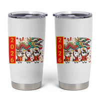 Cute Horse Dragon Dance Tumbler Cup Lunar New Year - Wonder Print Shop