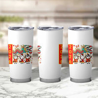 Cute Horse Dragon Dance Tumbler Cup Lunar New Year - Wonder Print Shop