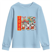 Cute Horse Dragon Dance Youth Sweatshirt Lunar New Year - Wonder Print Shop