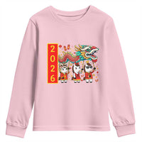 Cute Horse Dragon Dance Youth Sweatshirt Lunar New Year - Wonder Print Shop
