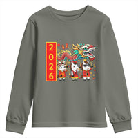 Cute Horse Dragon Dance Youth Sweatshirt Lunar New Year - Wonder Print Shop