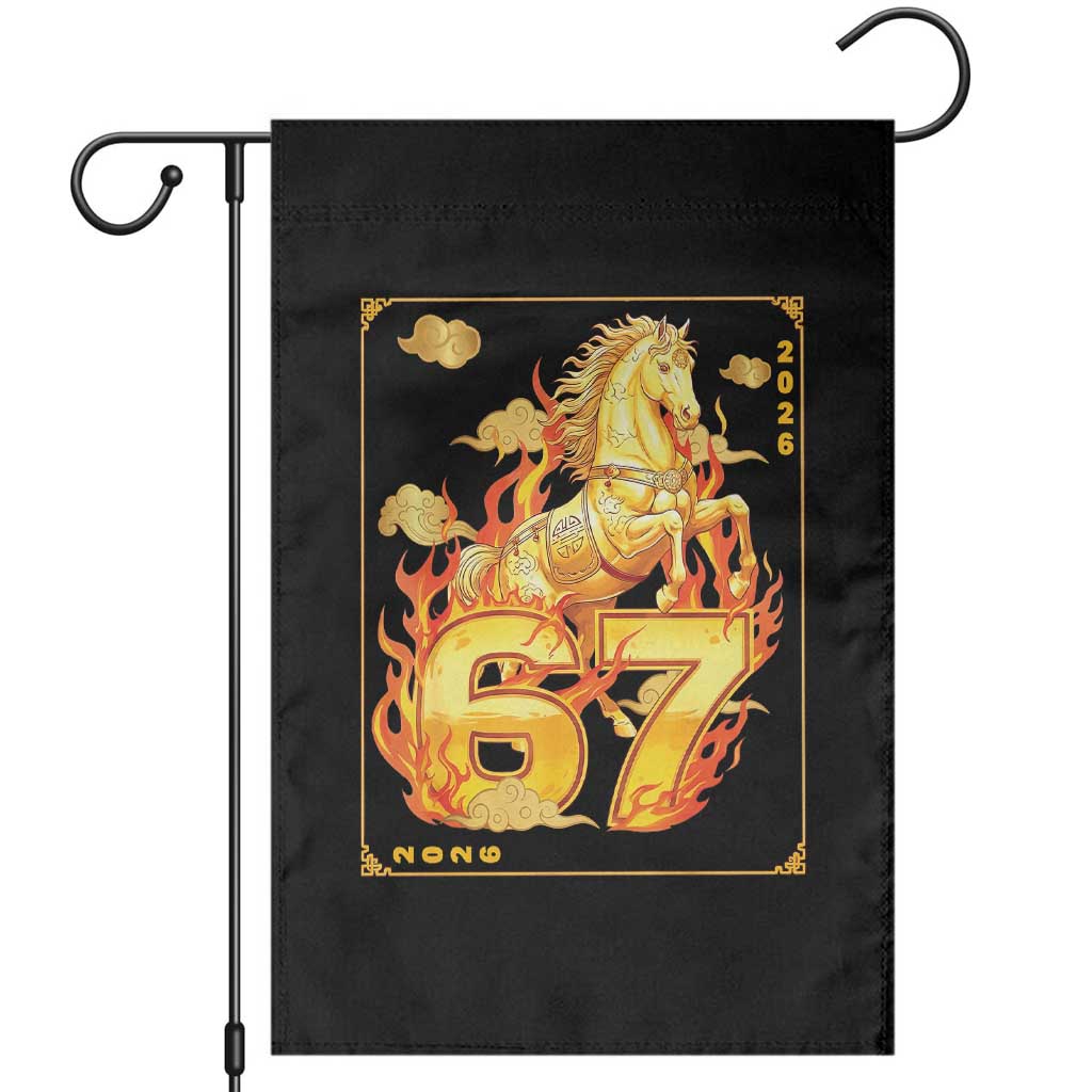 Funny Horse Six Seven Meme Garden Flag Happy Lunar New Year - Wonder Print Shop