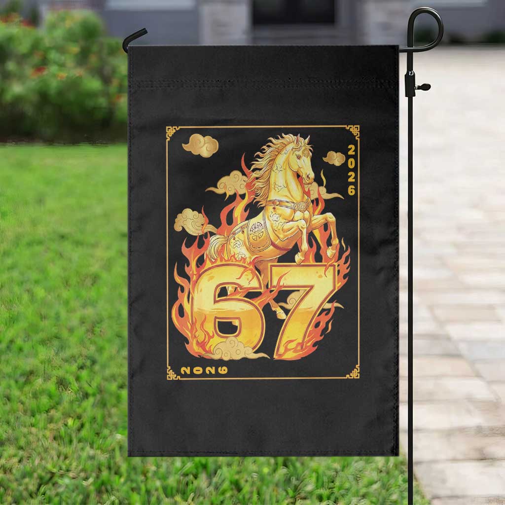 Funny Horse Six Seven Meme Garden Flag Happy Lunar New Year - Wonder Print Shop