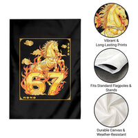 Funny Horse Six Seven Meme Garden Flag Happy Lunar New Year - Wonder Print Shop