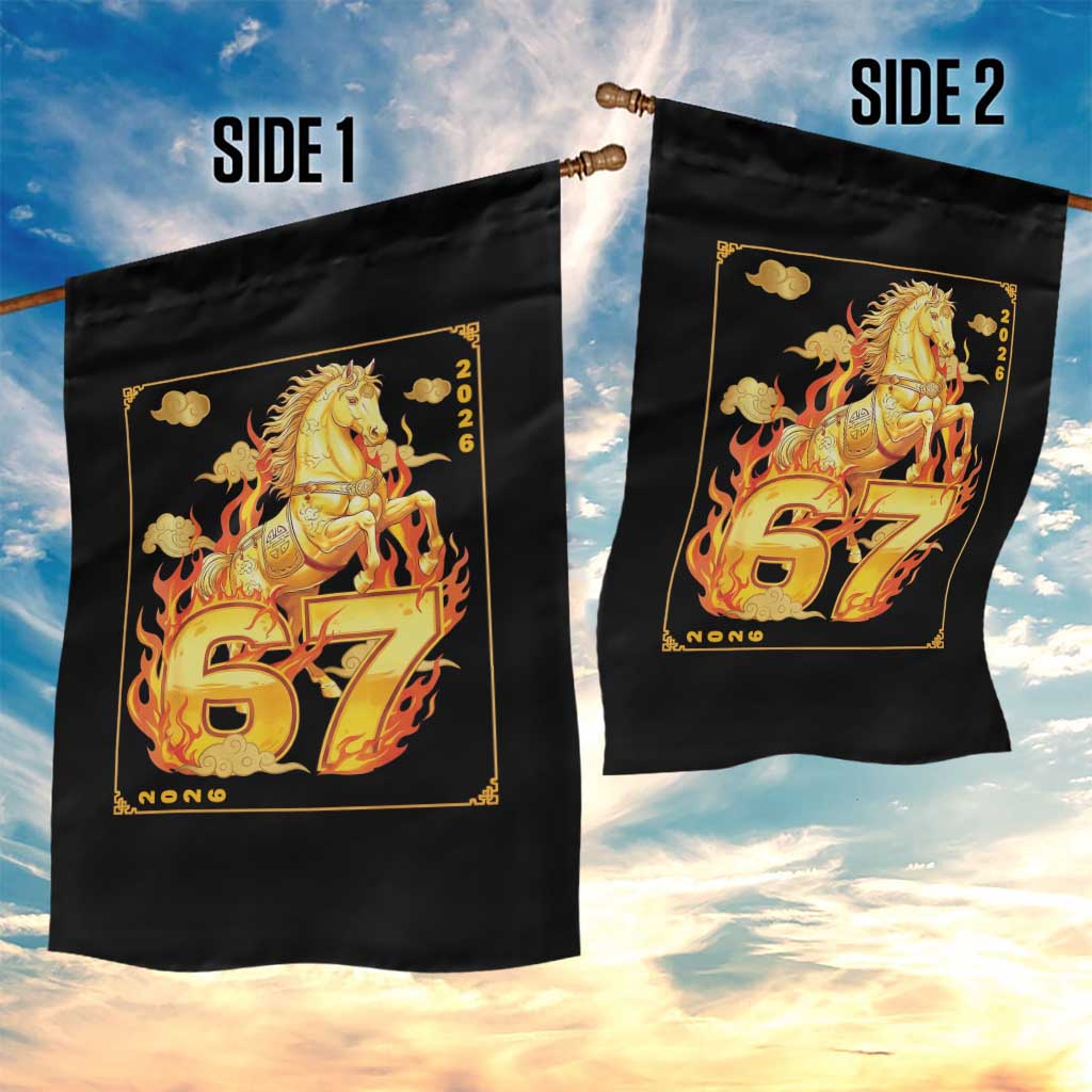 Funny Horse Six Seven Meme Garden Flag Happy Lunar New Year - Wonder Print Shop