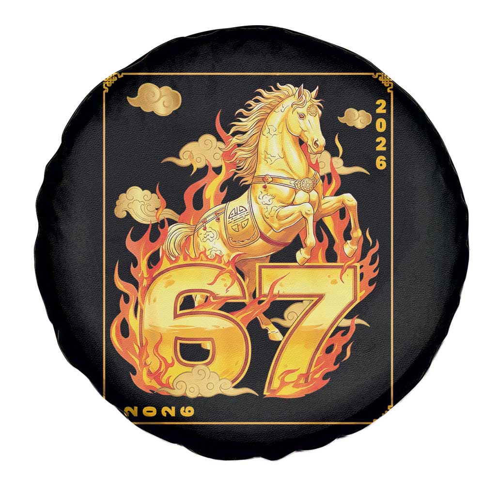Funny Horse Six Seven Meme Spare Tire Cover Happy Lunar New Year - Wonder Print Shop